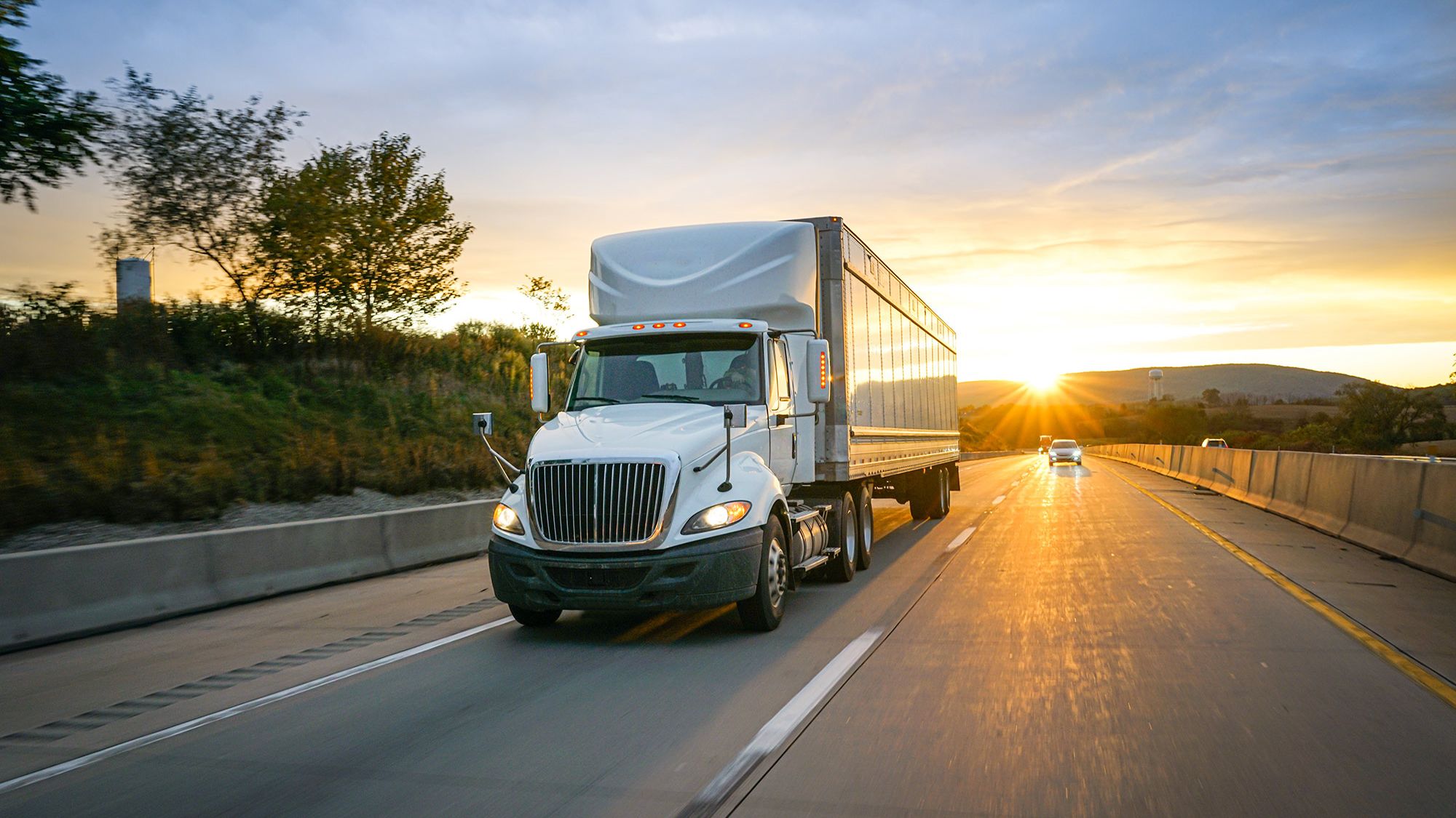 18 wheeler truck on highway